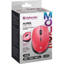 Миша DEFENDER Auris MB-027 Red (52026)