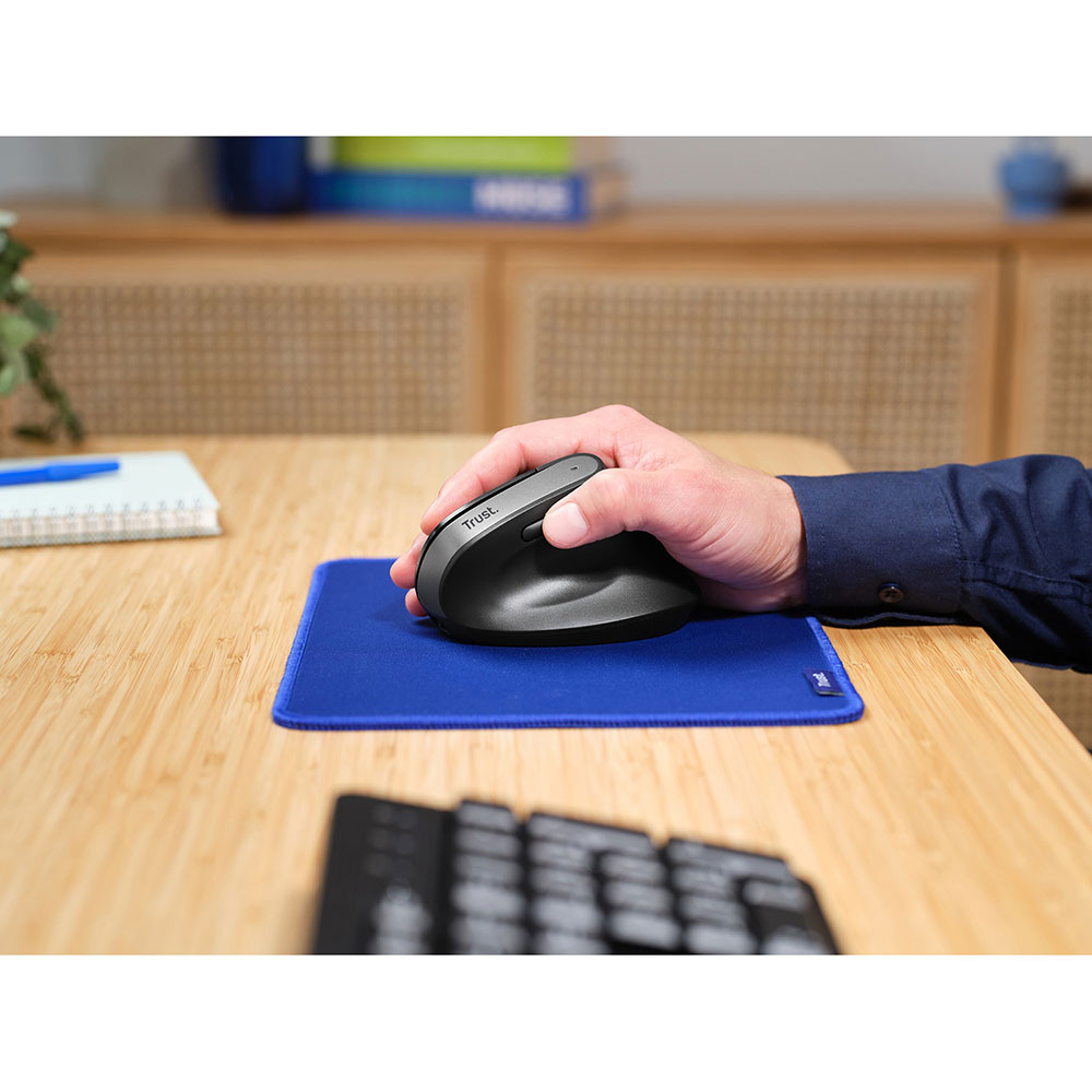 У Фокстрот Миша Trust Bayo+ Multidevice Ergonomic Wireless Mouse Black (25146)