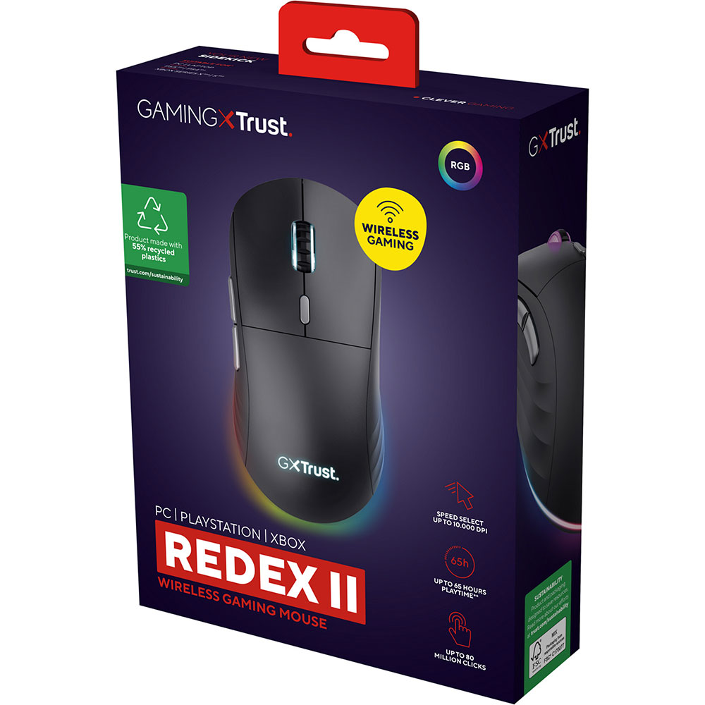 Фото Миша Trust GXT 926 Redex II Wireless Gaming Mouse Black (25126)