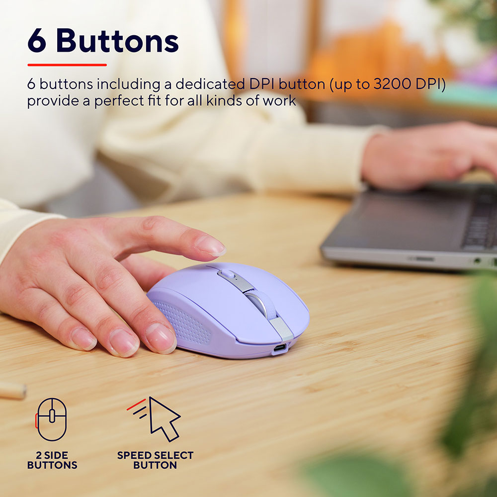 Покупка Миша TRUST Ozaa Compact Multi-Device Wireless Mouse Purple (25384)