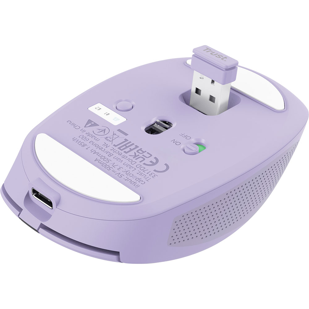 Мышь TRUST Ozaa Compact Multi-Device Wireless Mouse Purple (25384) Тип сенсора оптический