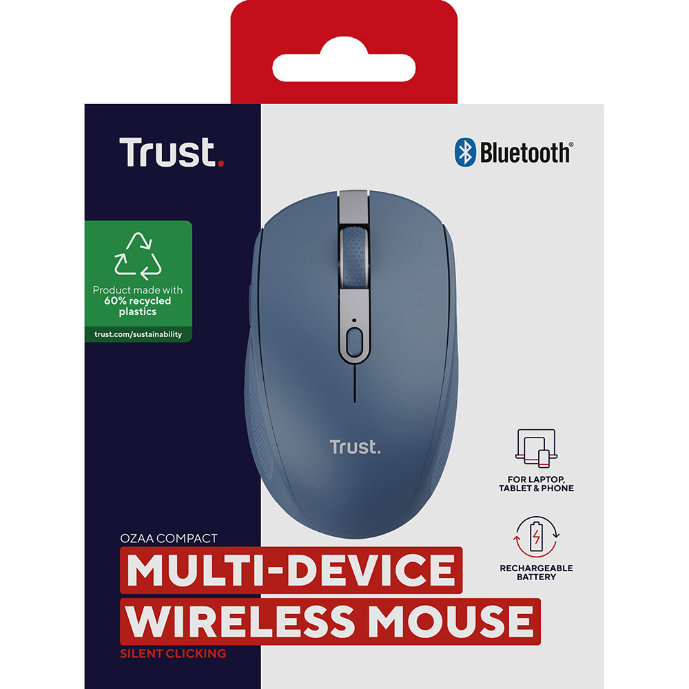 В Україні Миша TRUST Ozaa Compact Multi-Device Wireless Mouse Blue (24934)