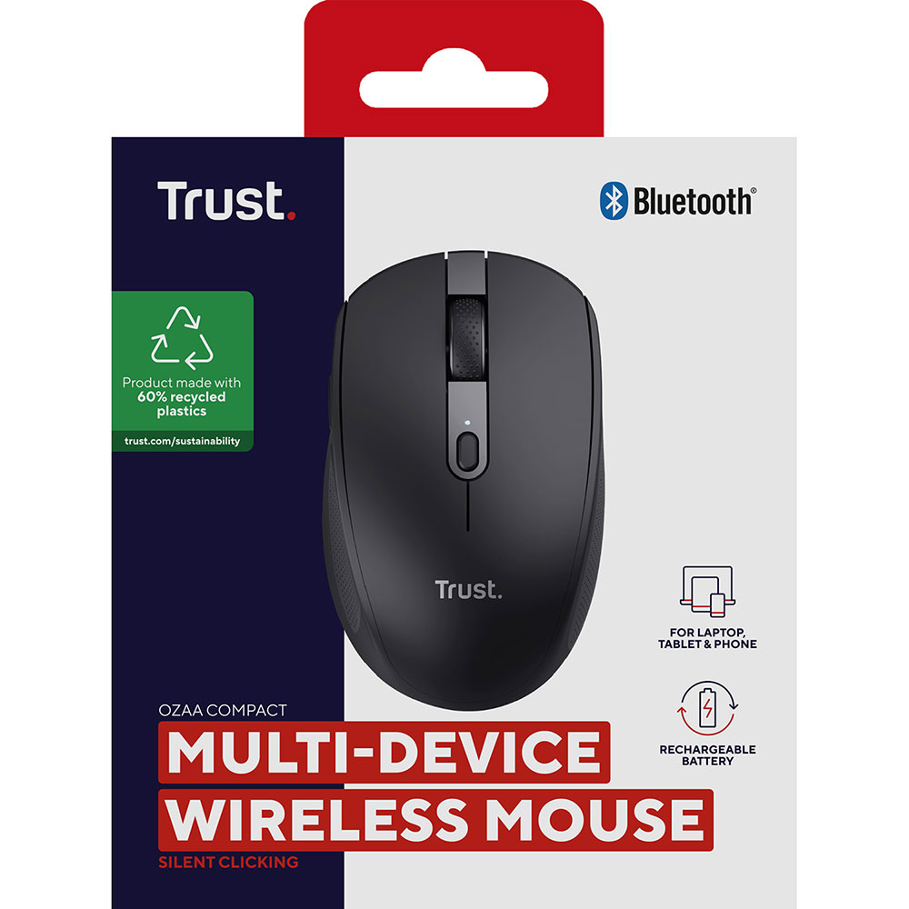 В Україні Миша TRUST Ozaa Compact Multi-Device Wireless Mouse Black (24819)