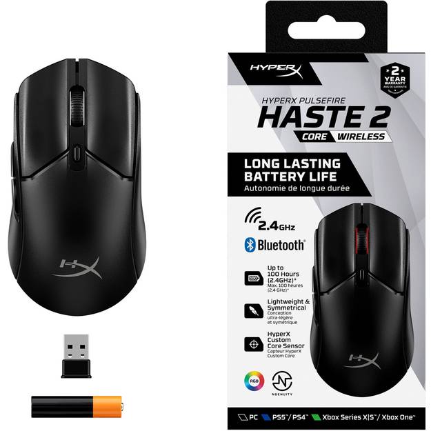 Изображение Мышь HYPERX Pulsefire Haste 2 Core Wireless Black (8R2E6AA)