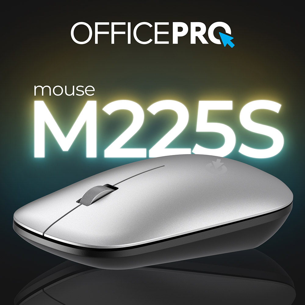 Миша OFFICEPRO M225S Silent Click Wireless Silver (M225S) Бездротове підключення RF