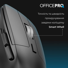 Миша OFFICEPRO M395B Silent Click Ergonomic Wireless Black (M395B)