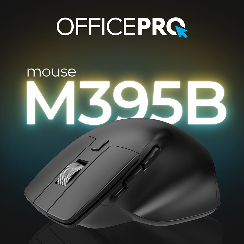 Мышь OFFICEPRO M395B Silent Click Ergonomic Wireless Black (M395B) Беспроводное подключение RF