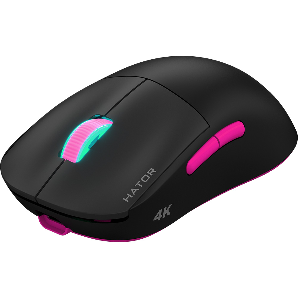 Миша HATOR Quasar 2 Ultra 4K Wireless Black/Pink (HTM570BP) Комплектація Миша HATOR Quasar 2 Ultra 4K Wireless, 2.4ГГц передавач, Знімний USB-A to USB Type-C кабель, Адаптер USB Type-A до USB Type-C, Комплект протиковзних накладок на клейовій основі, Комплект змінних 100% PTFE глайдів, Інструкція