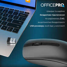 Миша OfficePro M175B Silent Click Wireless Black