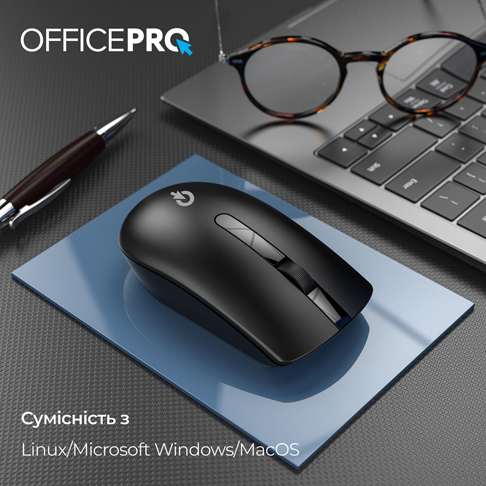 В інтернет магазині Миша OfficePro M175B Silent Click Wireless Black