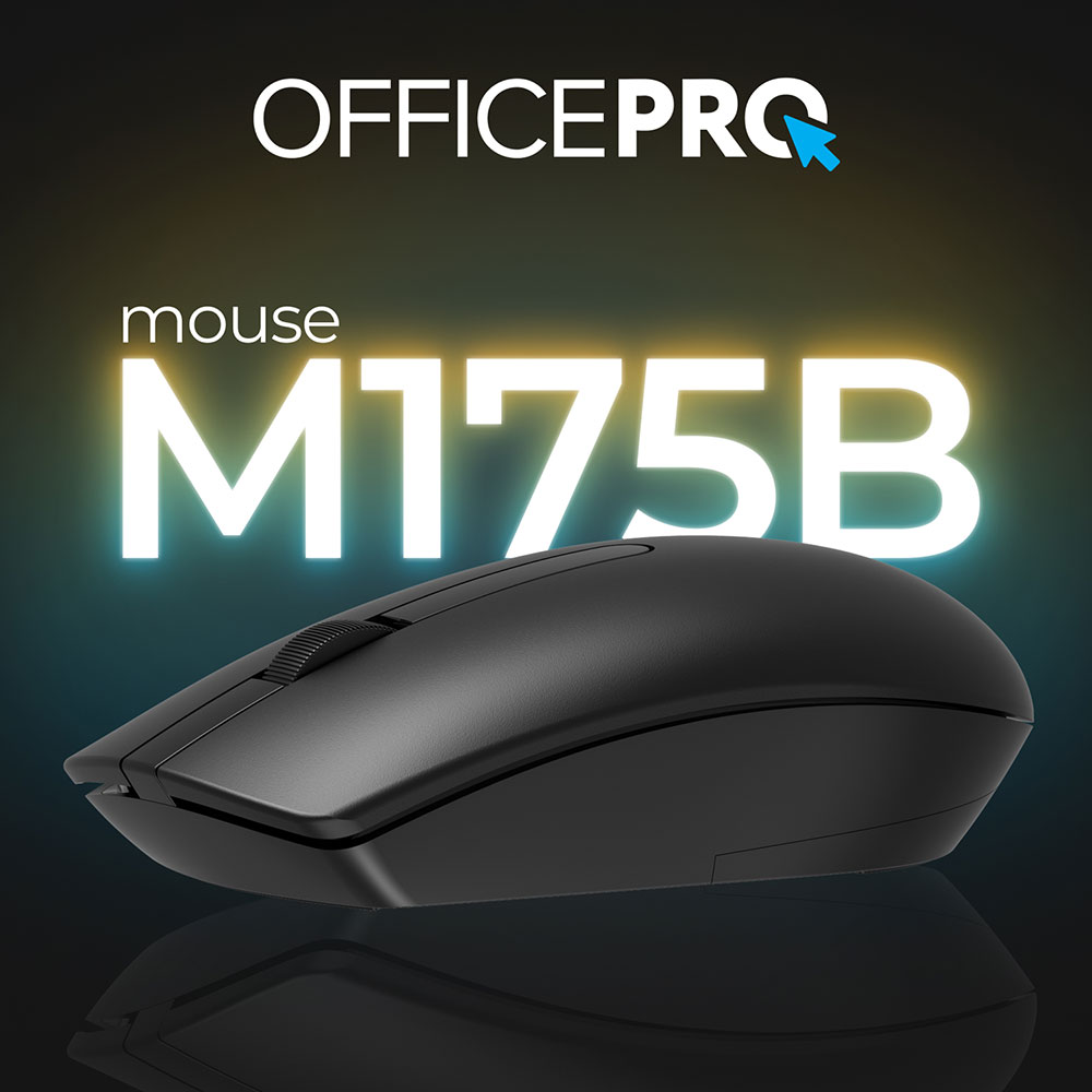 Миша OfficePro M175B Silent Click Wireless Black Бездротове підключення RF