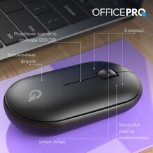 Миша OfficePro M185B Silent Click Wireless Black