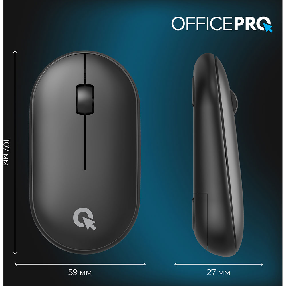 В интернет магазине Мышь OfficePro M185B Silent Click Wireless Black