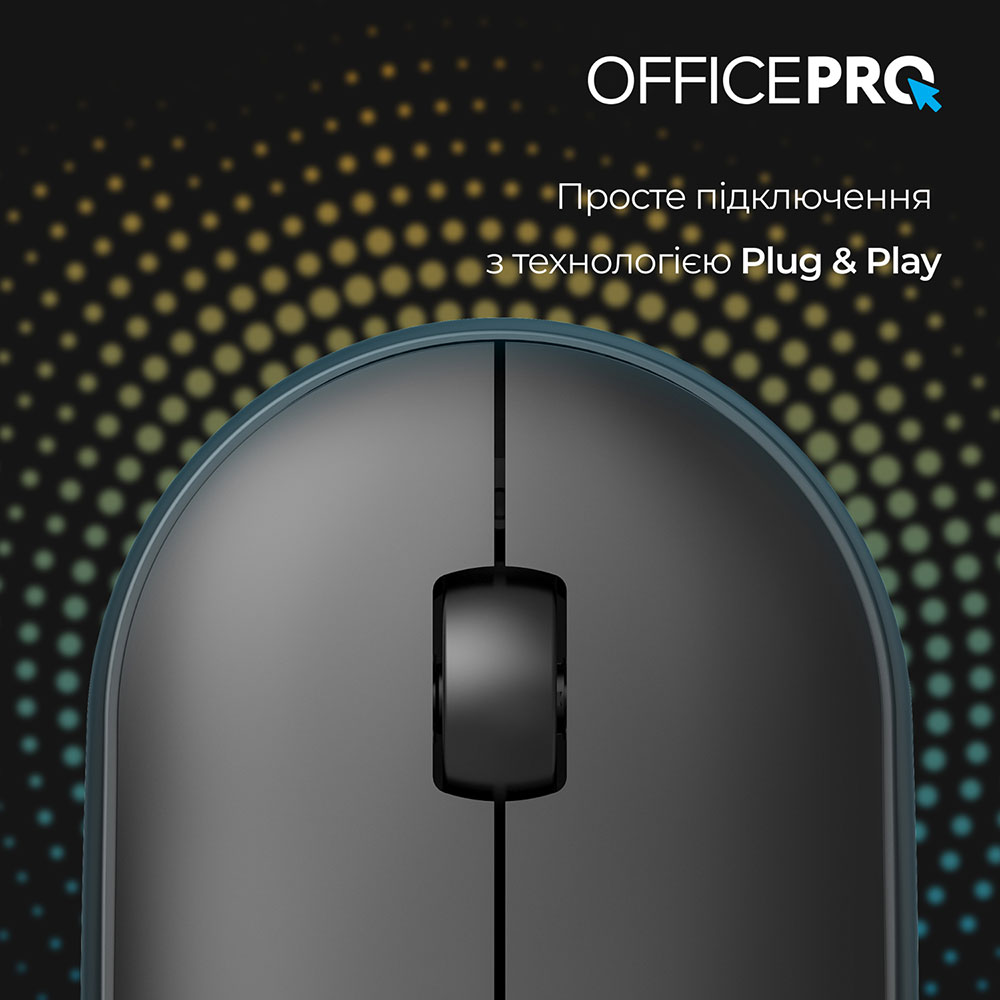 Внешний вид Мышь OfficePro M185B Silent Click Wireless Black