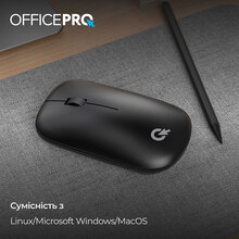 Мышь OfficePro M225B Silent Click Wireless Black