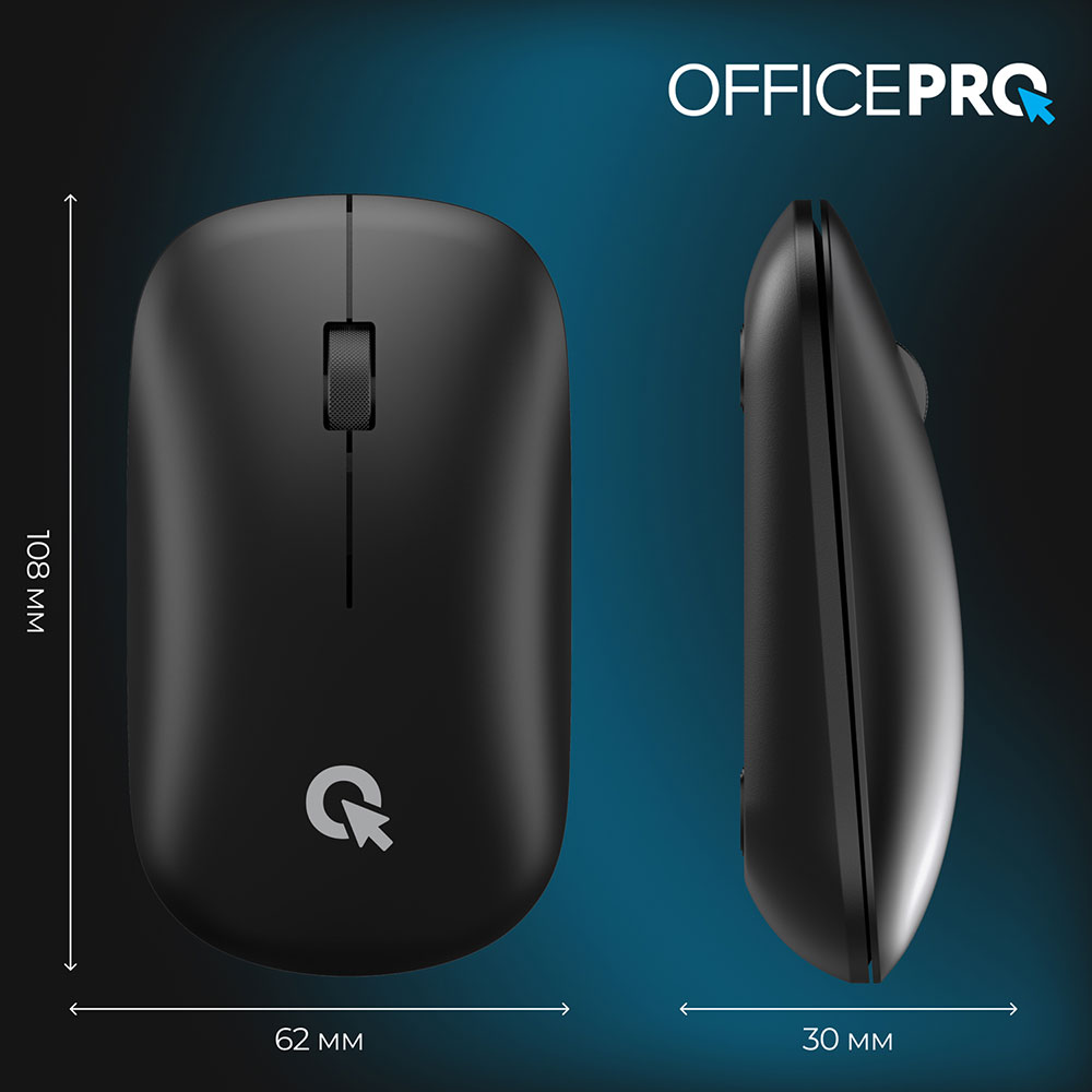 В інтернет магазині Миша OfficePro M225B Silent Click Wireless Black