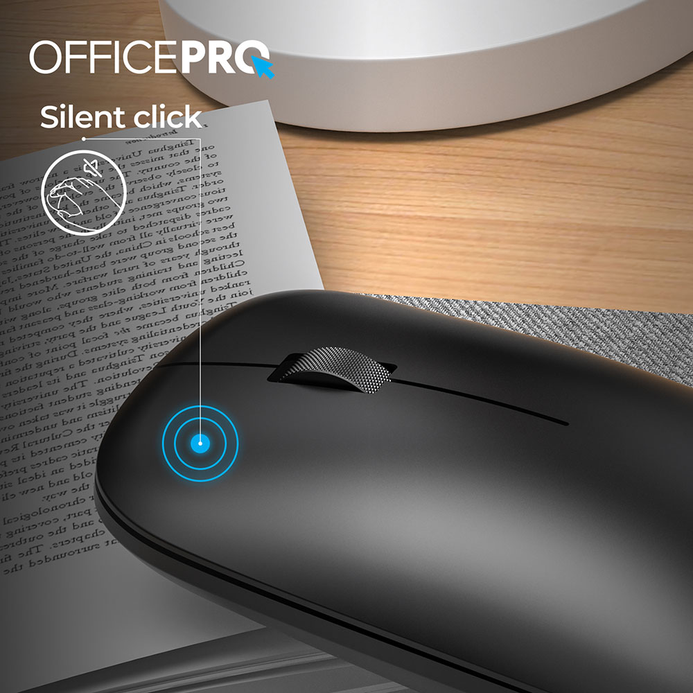 Замовити Миша OfficePro M225B Silent Click Wireless Black