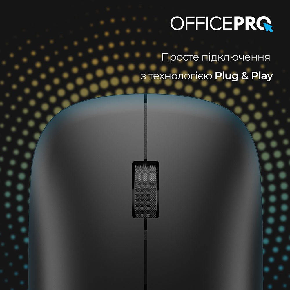 Внешний вид Мышь OfficePro M225B Silent Click Wireless Black