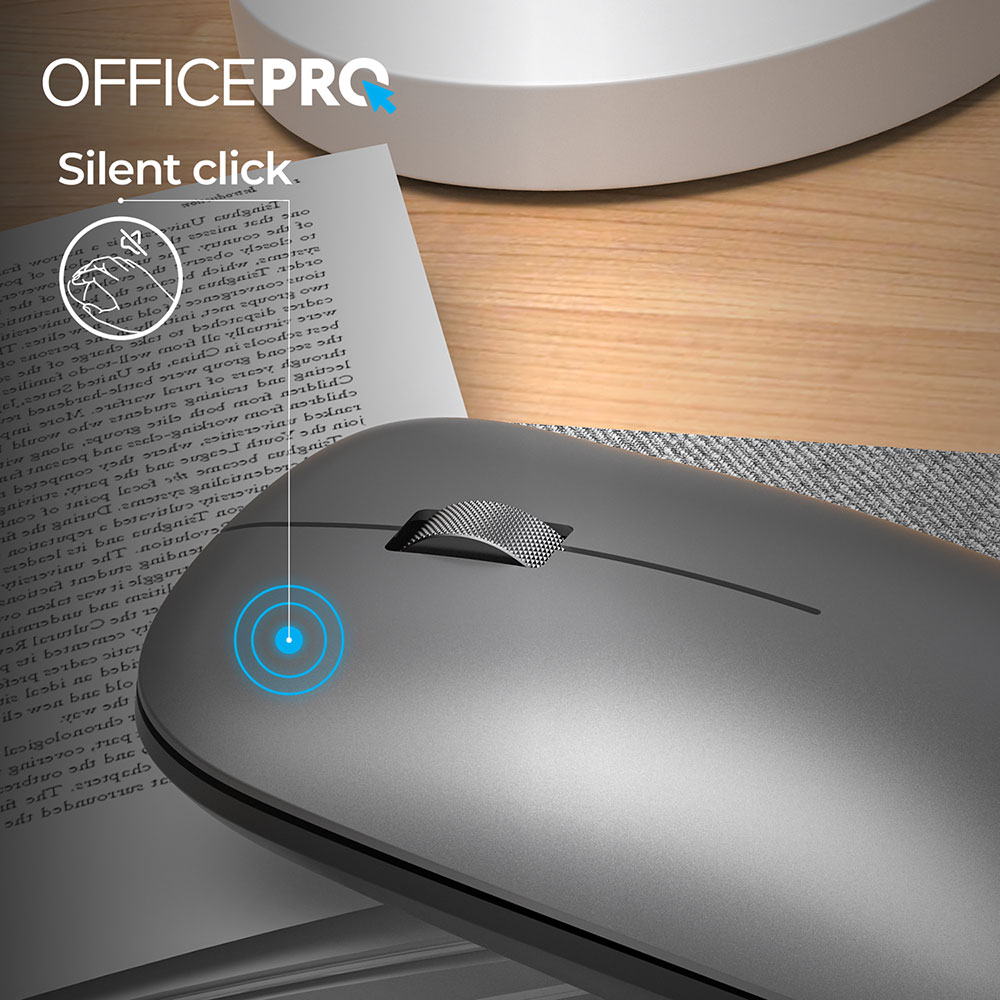 Заказать Мышь OfficePro M225G Silent Click Wireless Gray