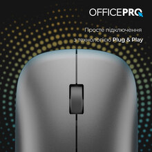 Мышь OfficePro M225G Silent Click Wireless Gray