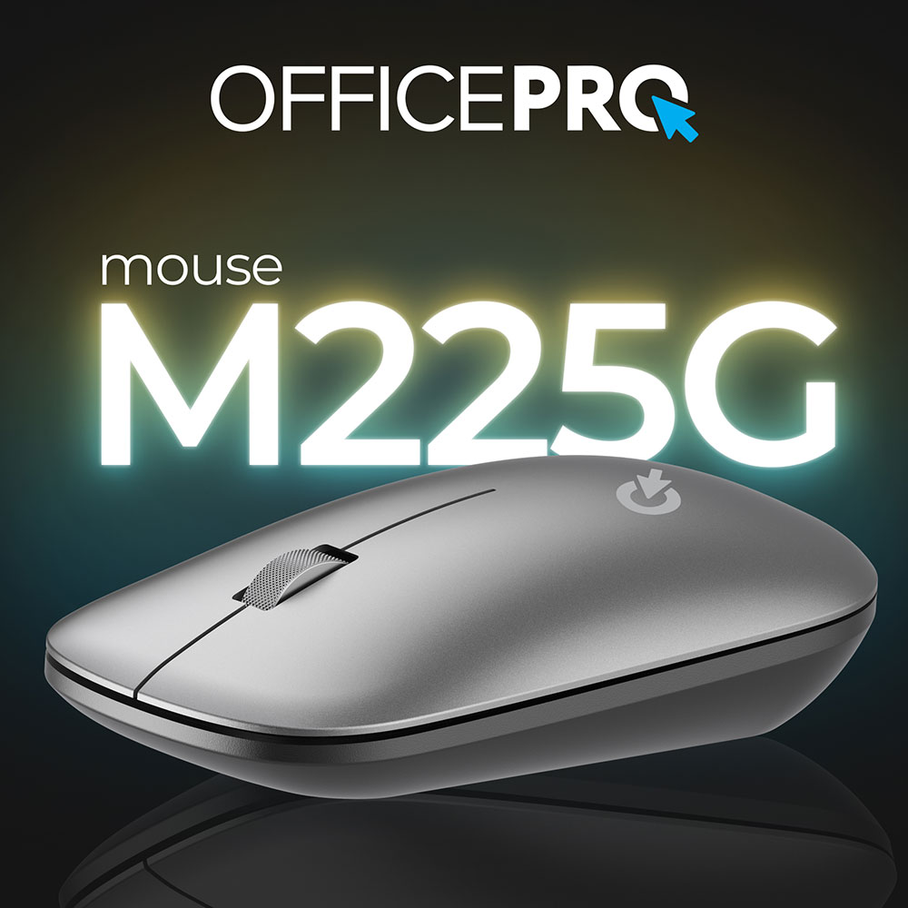 Миша OfficePro M225G Silent Click Wireless Gray Бездротове підключення RF