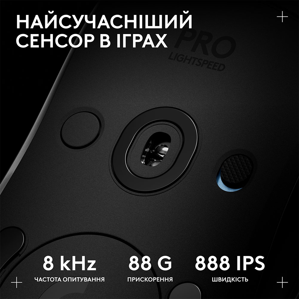Мышь LOGITECH G Pro 2 Lightspeed Wireless Black (910-007295) Беспроводное подключение RF