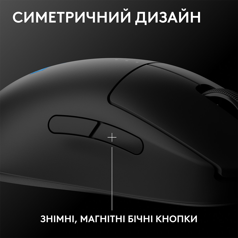 Мышь LOGITECH G Pro 2 Lightspeed Wireless Black (910-007295) Комплектация Приемник LIGHTSPEED; Дополнительные боковые кнопки (2x левые, 2x правые); Дополнительные накладки для кнопок (2x левые, 2x правые); Руководство пользователя