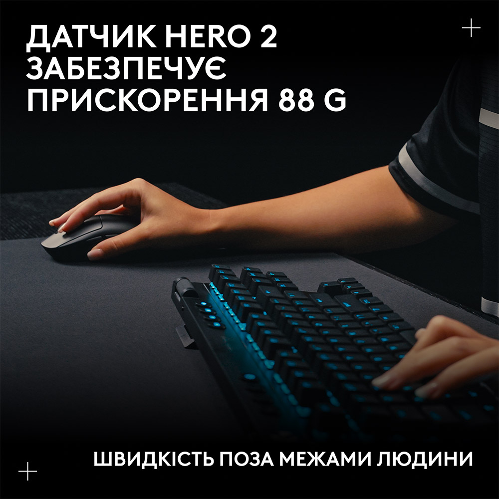 Изображение Мышь LOGITECH G Pro 2 Lightspeed Wireless Black (910-007295)