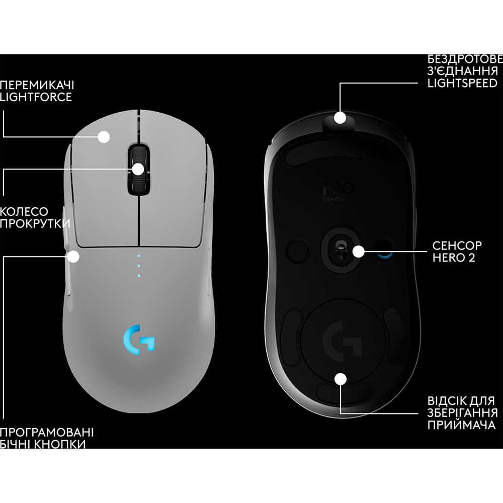 Покупка Миша LOGITECH G Pro 2 Lightspeed Wireless White (910-007302)