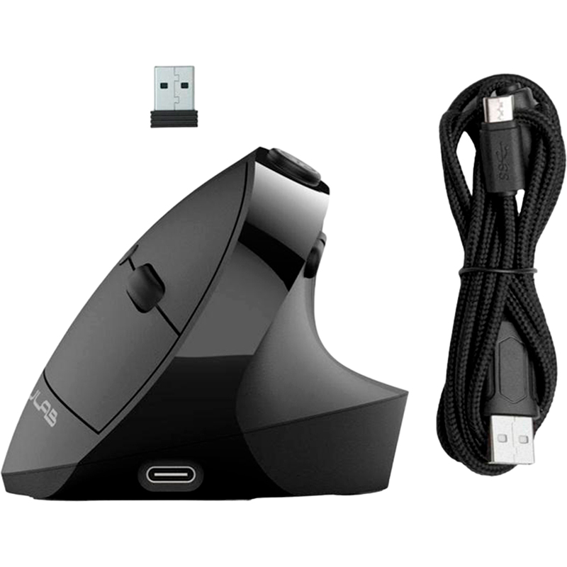 Внешний вид Мышь JLAB JBuds Ergonomic Vertical Black (IEUMJBERGORBLK82)