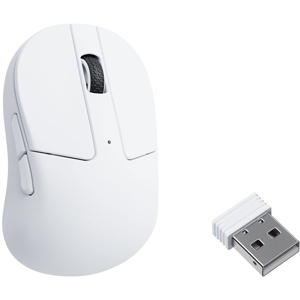 Мышь KEYCHRON M4 USB-A USB-C WL BT white (M4A3_KEYCHRON) Комплектация USB Type-A приемник, Адаптер, Адаптер USB Type-A - USB Type-C, Документация, Кабель Type-C, Мышь