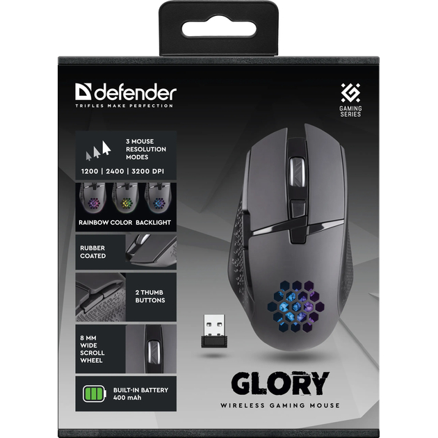 Зовнішній вигляд Миша DEFENDER Glory GM-514 Black (52514)