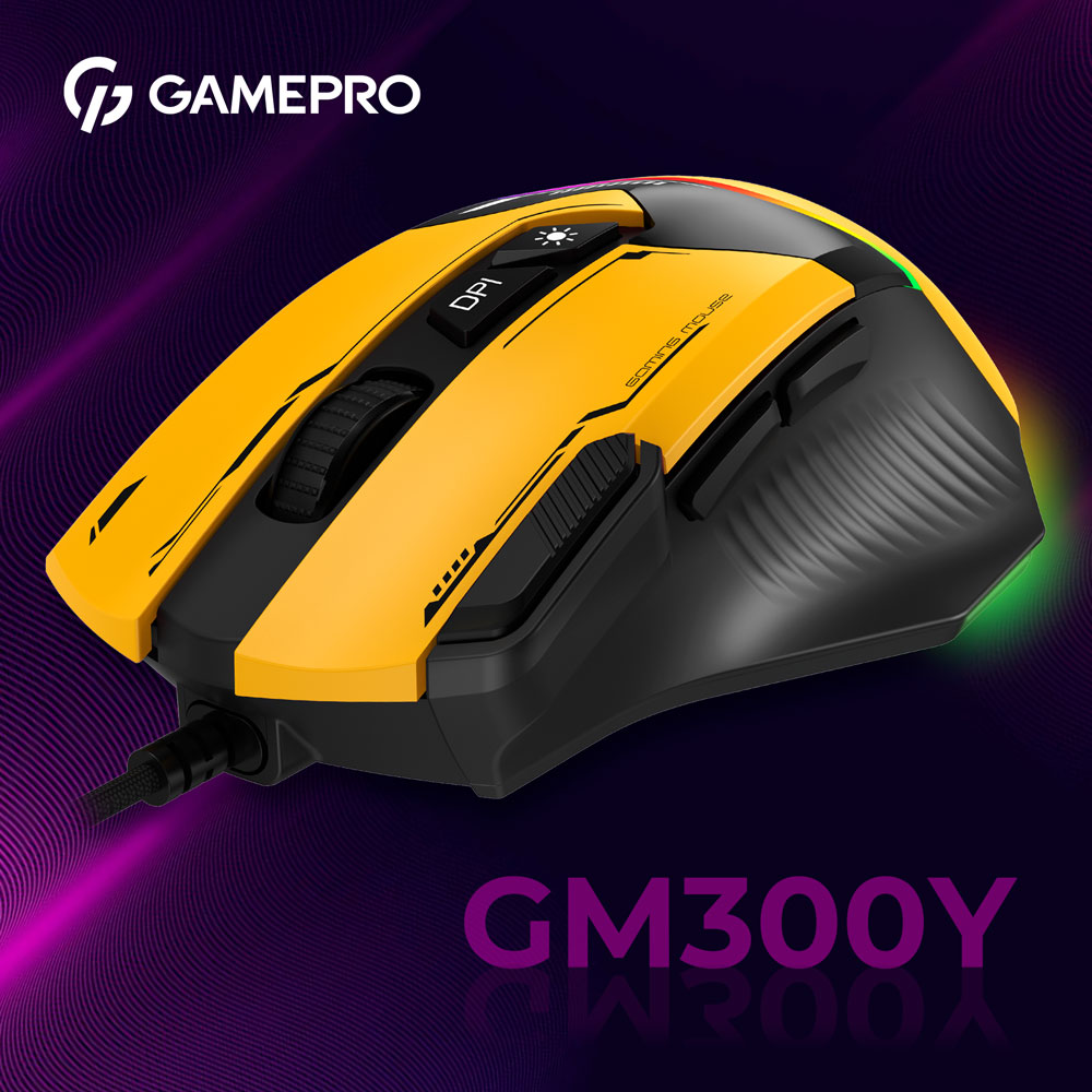 В Фокстрот Мышь GAMEPRO GM300Y Yellow Black (GM300Y)