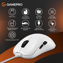 Мышь GAMEPRO GM690W White