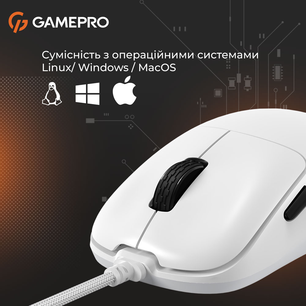 В Украине Мышь GAMEPRO GM690W White