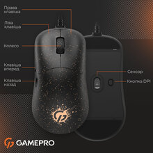 Мышь GAMEPRO GM690D Black Orange