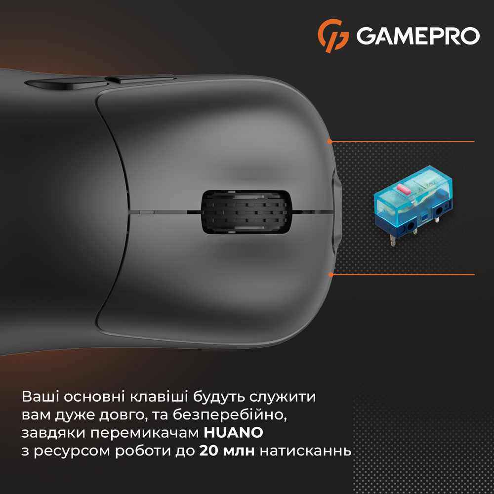 Замовити Миша GAMEPRO GM990B 2.4G Black