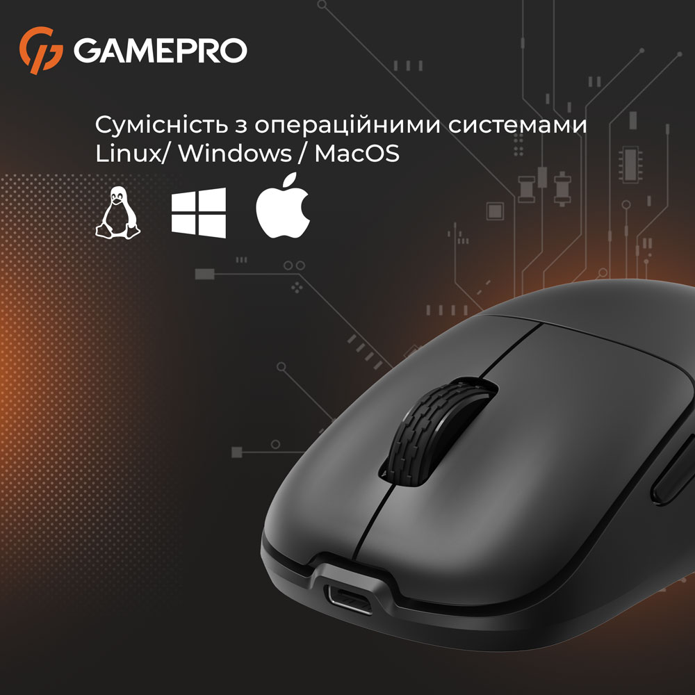 Огляд Миша GAMEPRO GM990B 2.4G Black