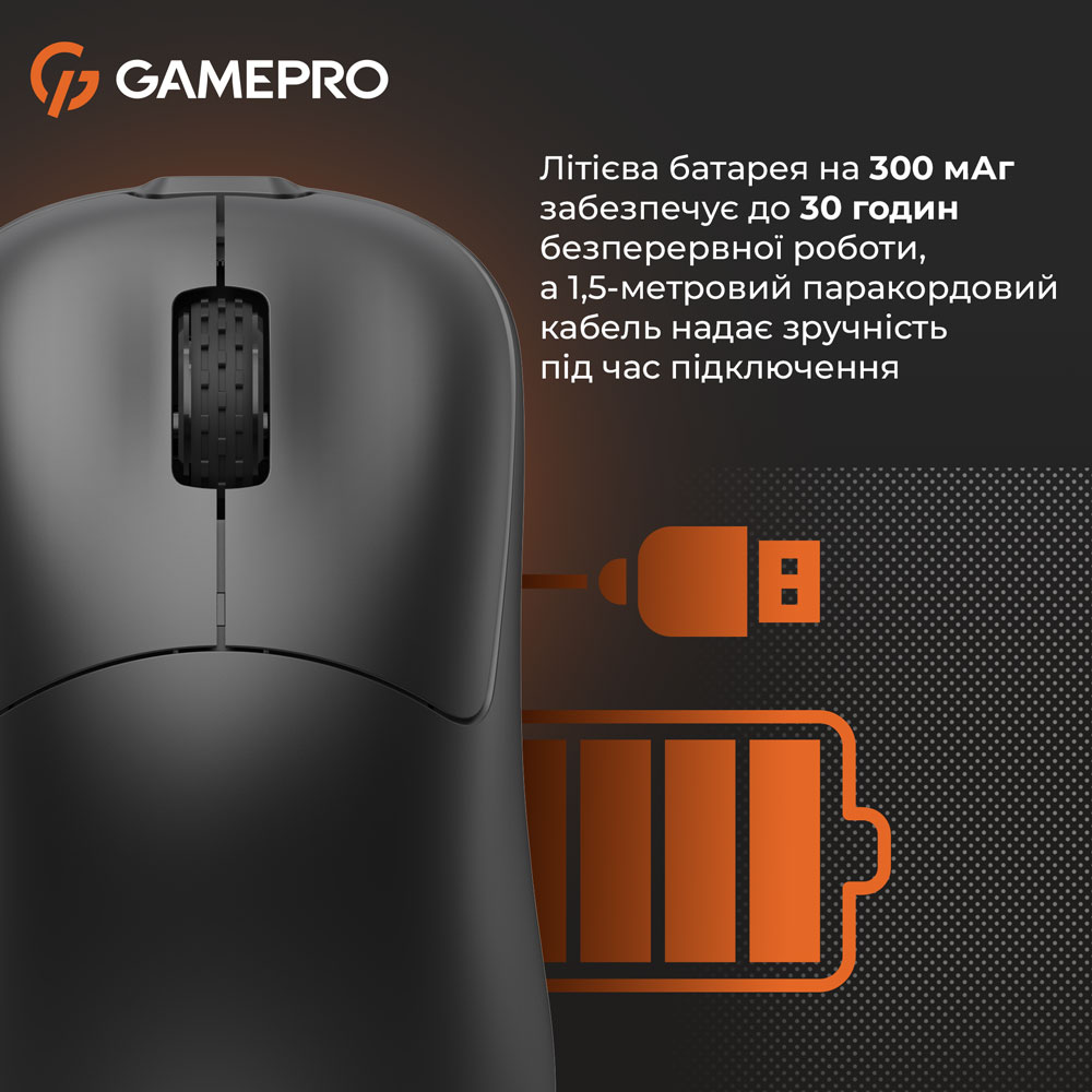 Фото Мышь GAMEPRO GM990B 2.4G Black