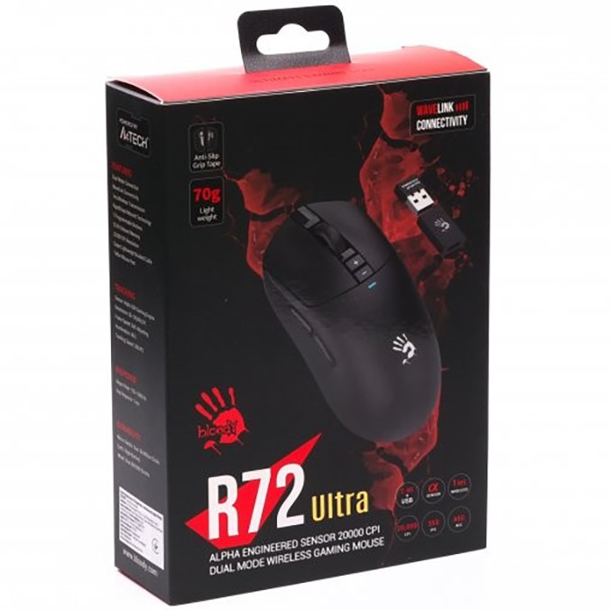 Зображення Миша A4TECH Bloody R72 Ultra Black