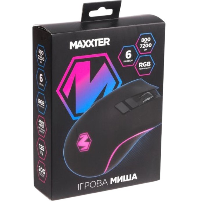 Мышь MAXXTER McG-7B-I725 Разрешение сенсора 7200