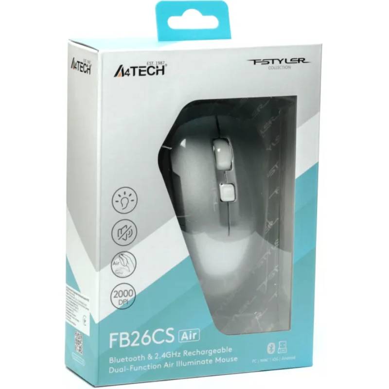 Зображення Миша A4TECH Fstyler FB26CS Air2 (Icy White)