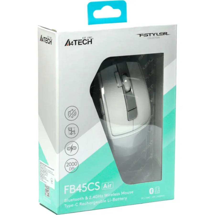 Покупка Миша A4TECH Fstyler FB45CS Air2 (Silver White)