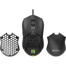 Мышь SANDBERG FlexCover 6D Gamer Mouse RGB Black (640-28)