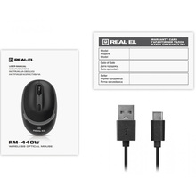 Мишка REAL EL RM-440W Black (EL123200045)