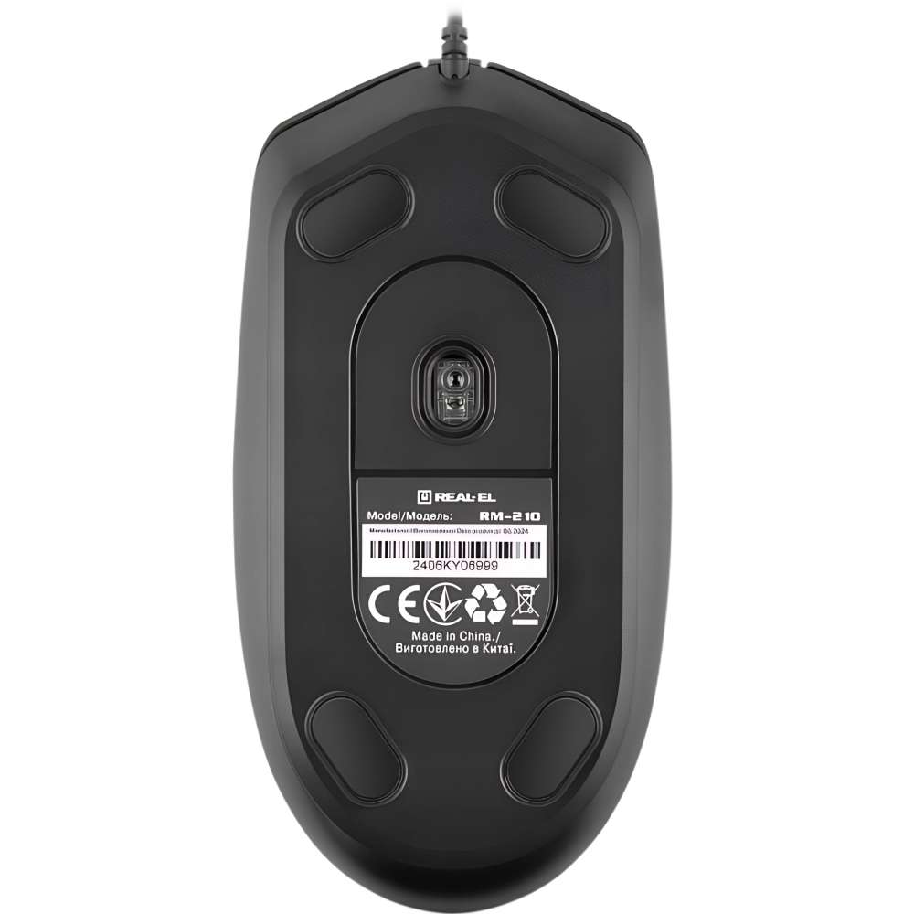 Мышь REAL EL RM-210 Black (EL123200036) Тип сенсора оптический