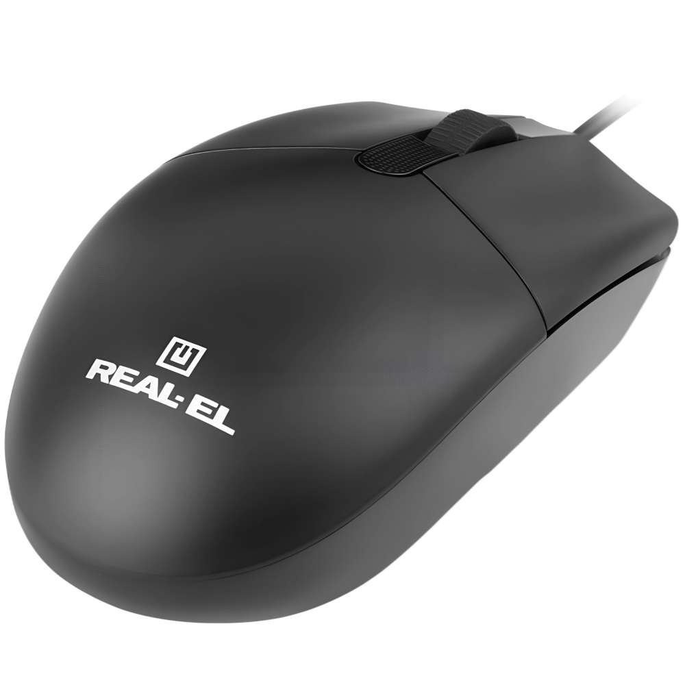 Мышь REAL EL RM-210 Black (EL123200036) Проводное подключение USB