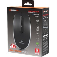 Миша REAL EL RM-455W Black Gray (EL123200047)