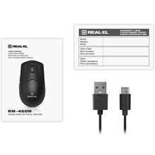 Миша REAL EL RM-460W Black (EL123200048)