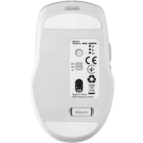 Заказать Мышь REAL EL RM-480W White (EL123200050)